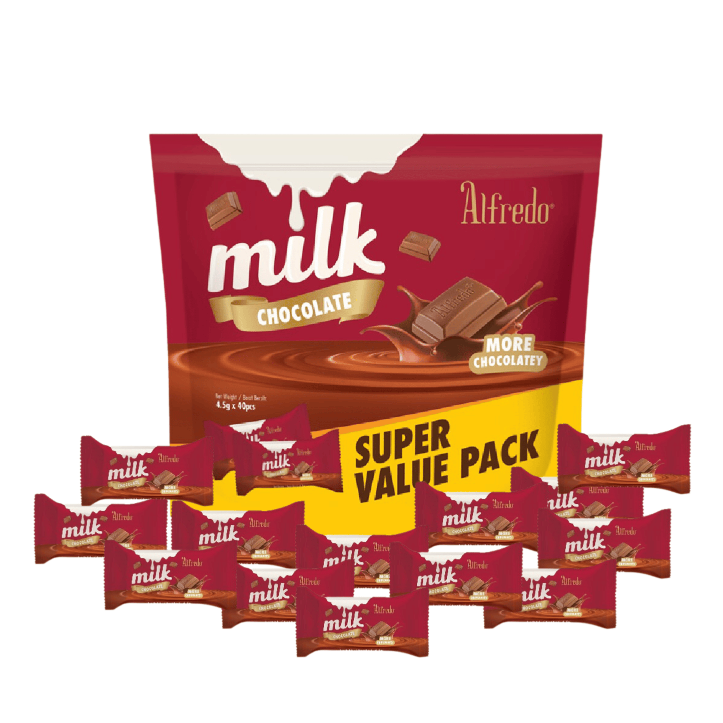 Socola sữa Alfredo super value pack 180G