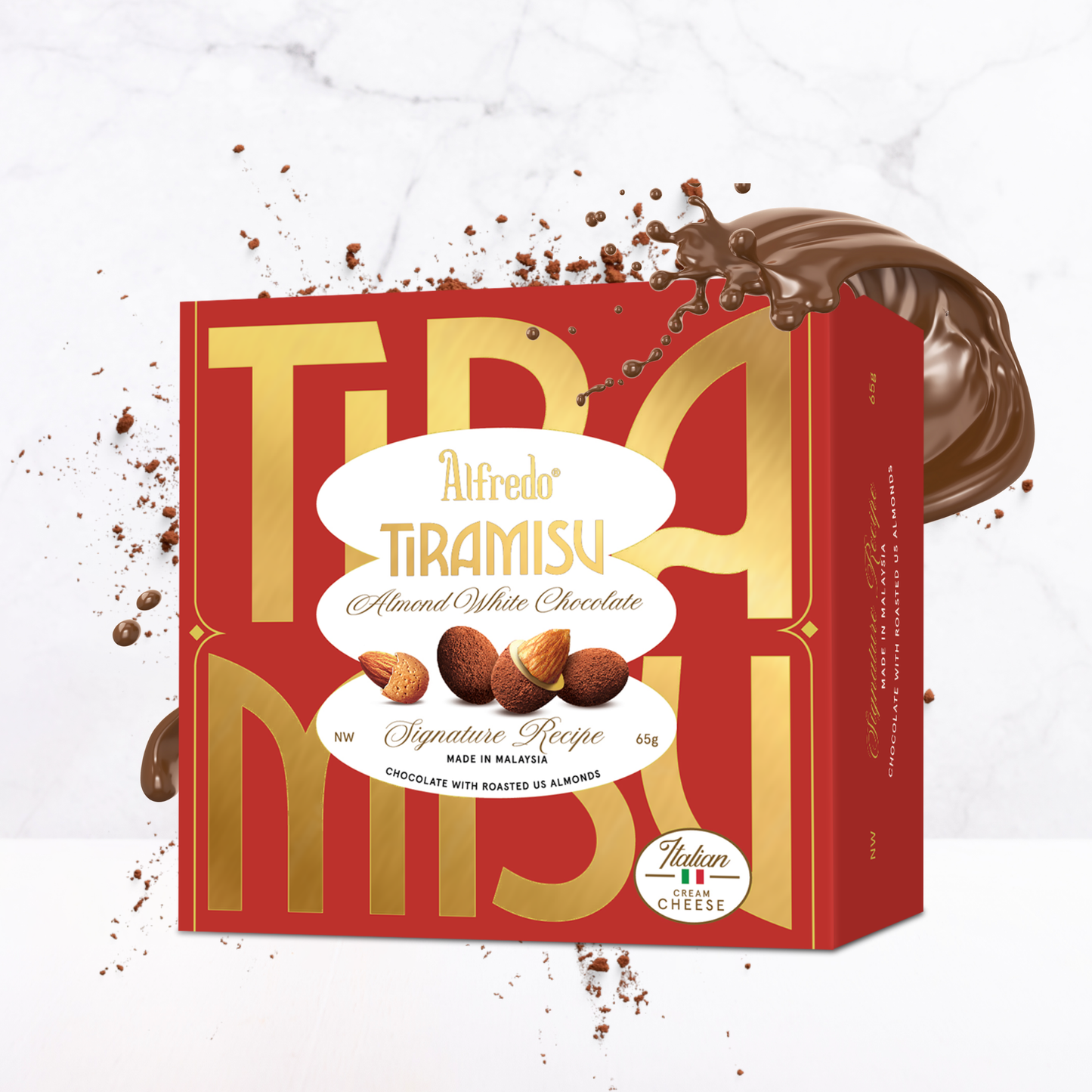 Socola trắng hạnh nhân Alfredo tiramisu cheese 65 g