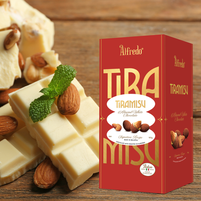 Socola trắng hạnh nhân Alfredo tiramisu cheese 180G