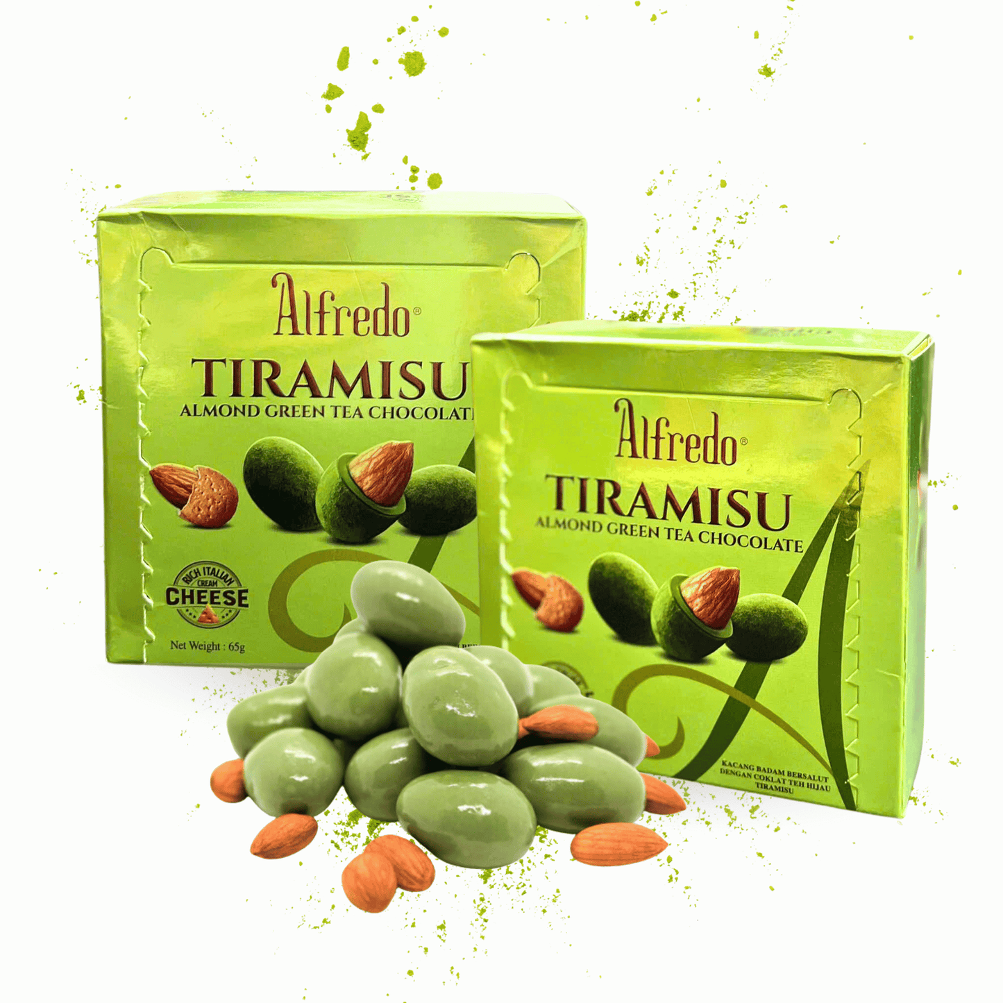 Socola trà xanh hạnh nhân Alfredo tiramisu cheese 65G