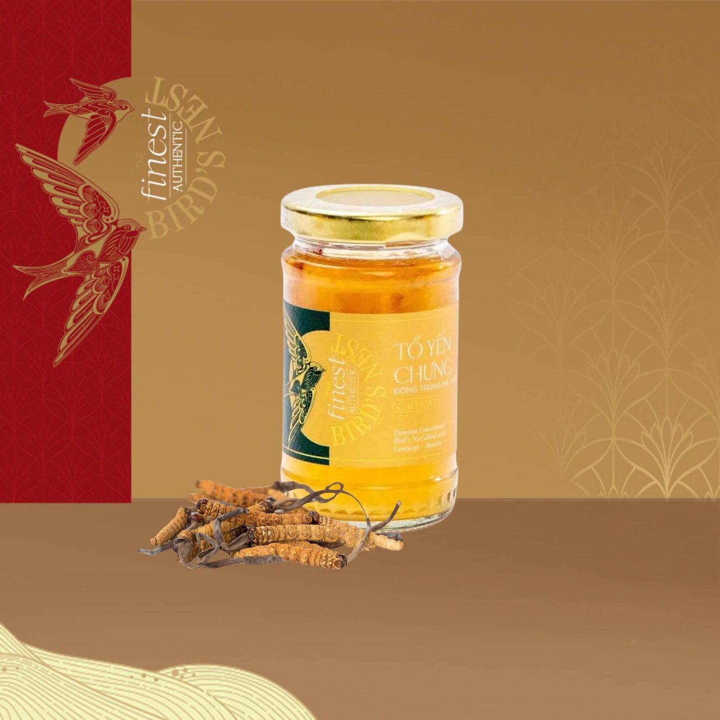 Tổ yến chưng đông trùng hạ thảo The Finest Bird's Nest 600ML