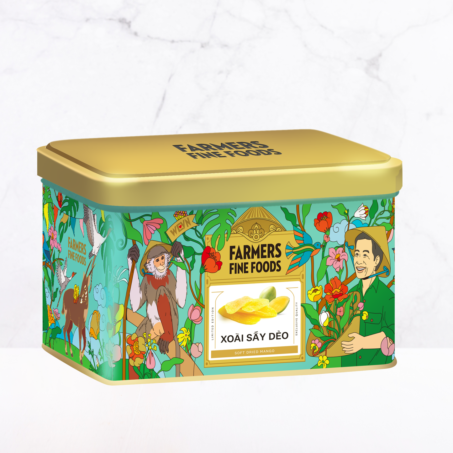 Xoài sấy dẻo Farmers Fine Foods 150 g (Hộp thiếc)
