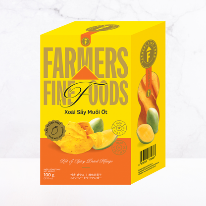 Xoài sấy muối ớt Farmers Fine Foods 100 g (Hộp giấy)