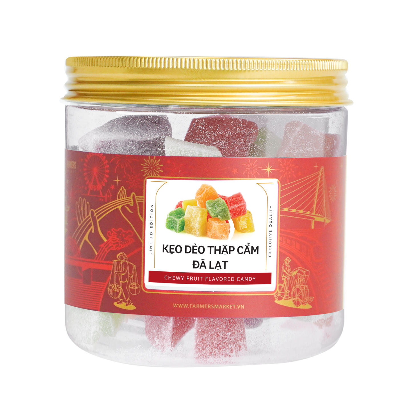 Kẹo dẻo thập cẩm đà lạt Farmers Fine Foods 190 g ( Hủ nhựa )