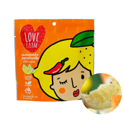 Chanh sấy muối ớt Love Farm 30G