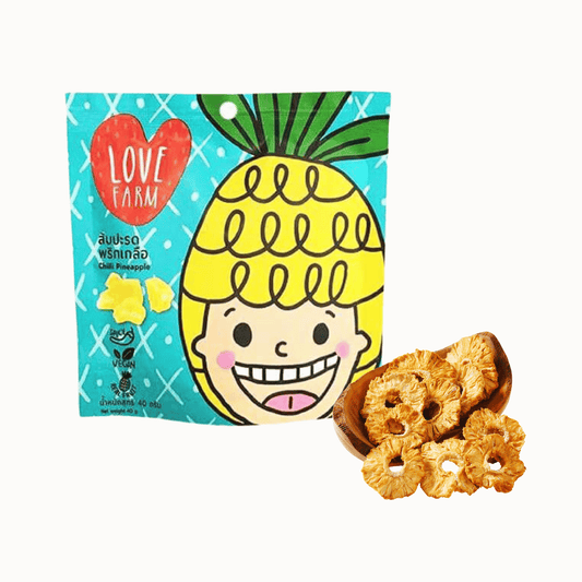 Dứa sấy muối ớt Love Farm 40G