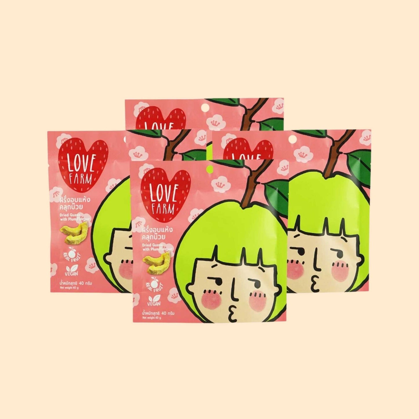 Ổi sấy vị ô mai Love Farm 40G