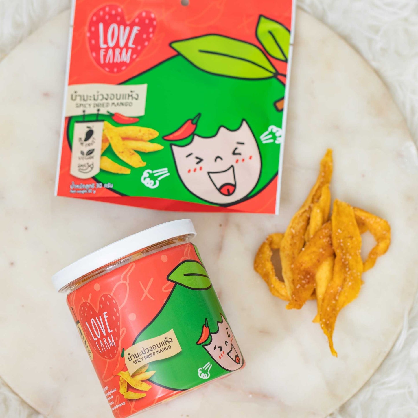 Xoài sấy dẻo lắc mắm Love Farm 30G